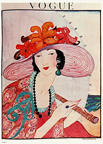 Vintage Vogue Helen Dryden Hat Poster Art Print 30x40cm