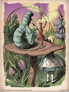Alice in Wonderland The Caterpillar Vintage Art Print Poster 40x30cm