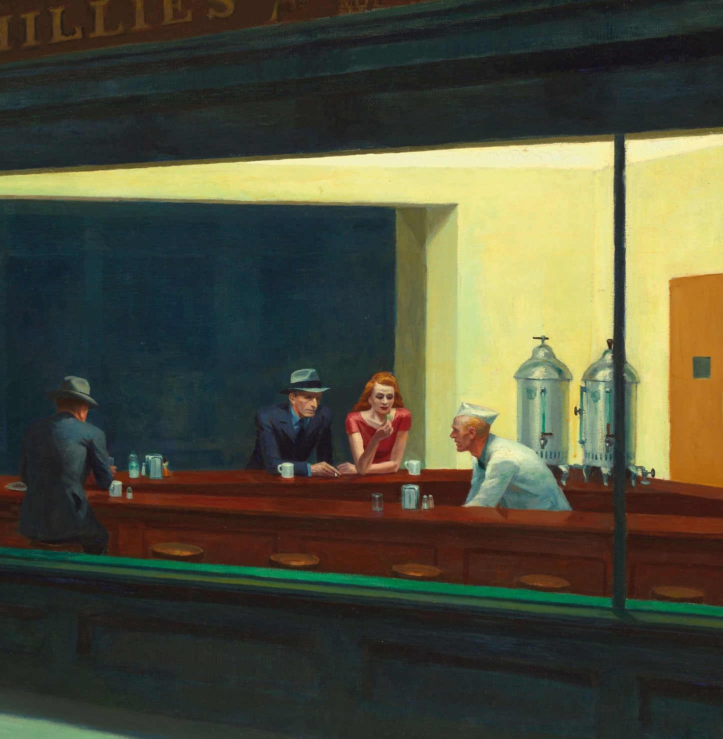 Edward Hopper - Nighthawks Greetings Card 14x14cm