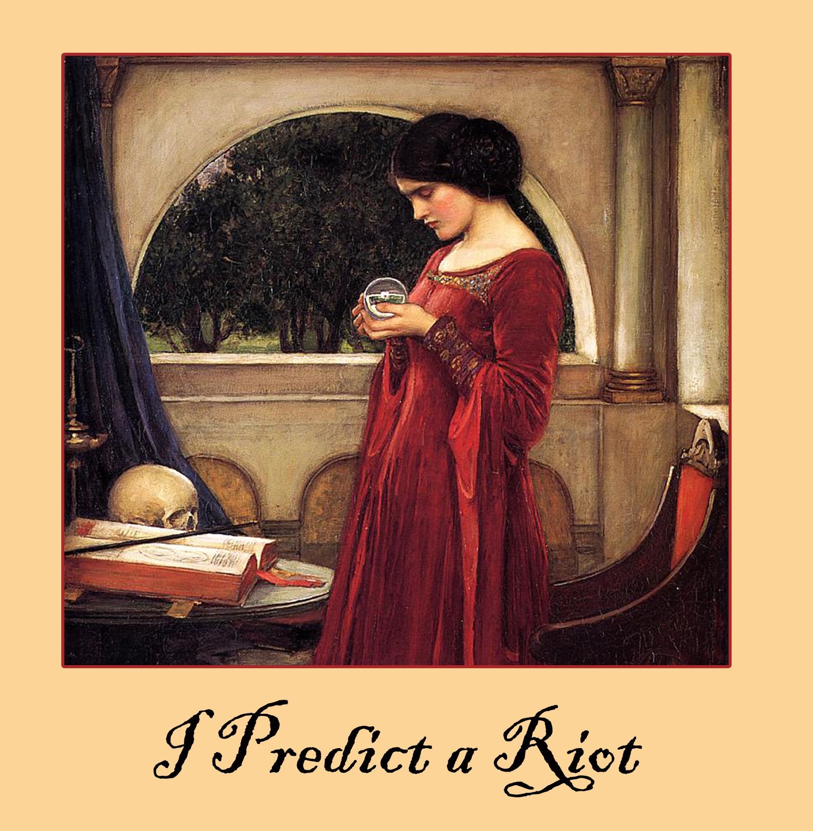 I predict a riot Greetings Card 14x14cm
