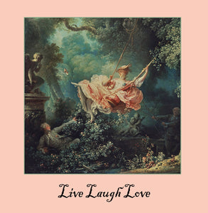 live laugh love Greetings Card 14x14cm