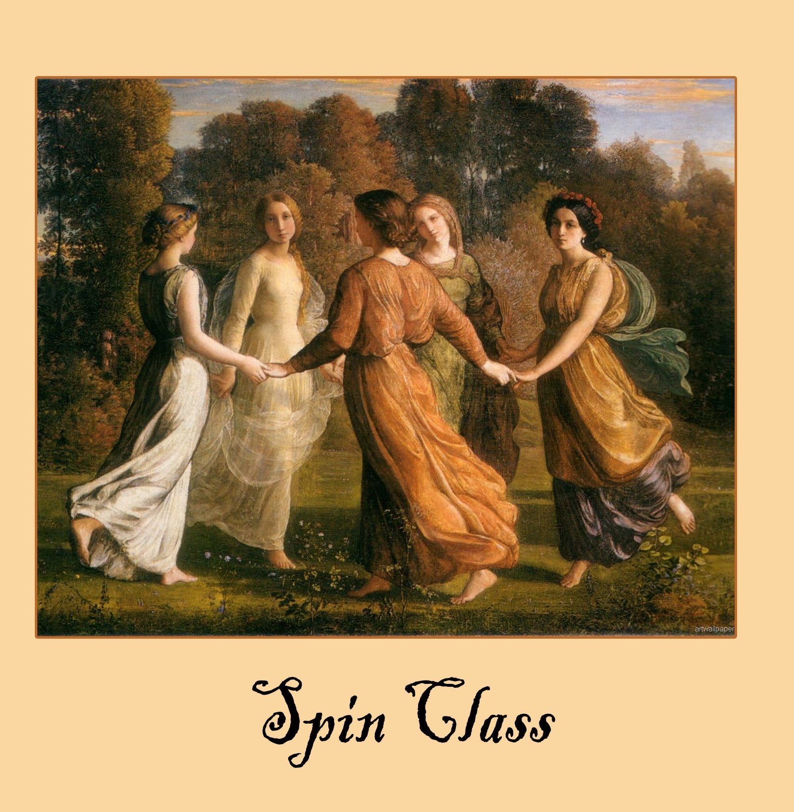 Spin class Greetings Card 14x14cm