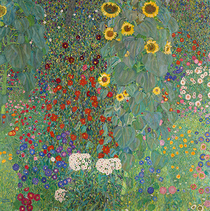 Gustav Klimt: Flower Garden 14x14cm Greetings Card 