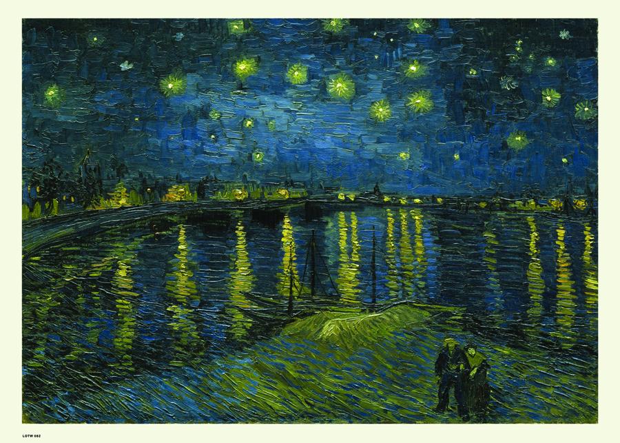 Stars over the Rhone by Vincent Van Gough 50x70cm Art Print 