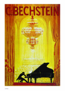 C._Bechstein 1920s Art Deco Pianist Art Print Poster 50x70cm