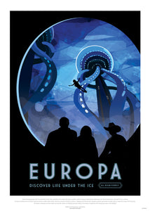 Europa, The Great Voyage, Space Travel, Tourism NASA, Solar System, Planets Art Print Poster 50x70cm