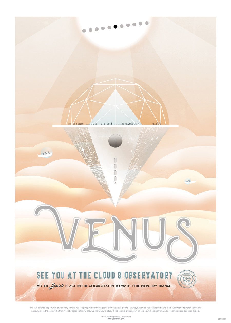 Venus, The Great Voyage, Space Travel, Tourism NASA, Solar System, Planets Art Print Poster 50x70cm