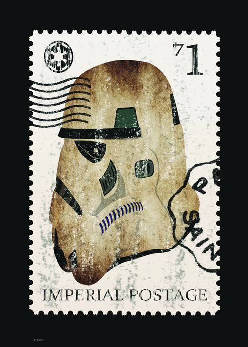 Storm Trooper, Star Wars Stamp Art Print Poster 50x70cm