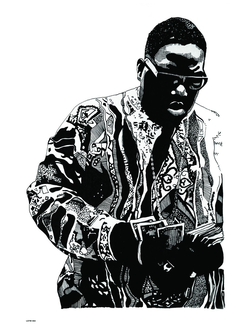 Notorious BIG, Music Idol Iconic Rap Artist Art Print Poster 50x70cm
