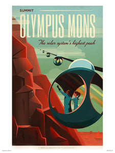 Olympus mons Mars Art Print Poster 30x40cm