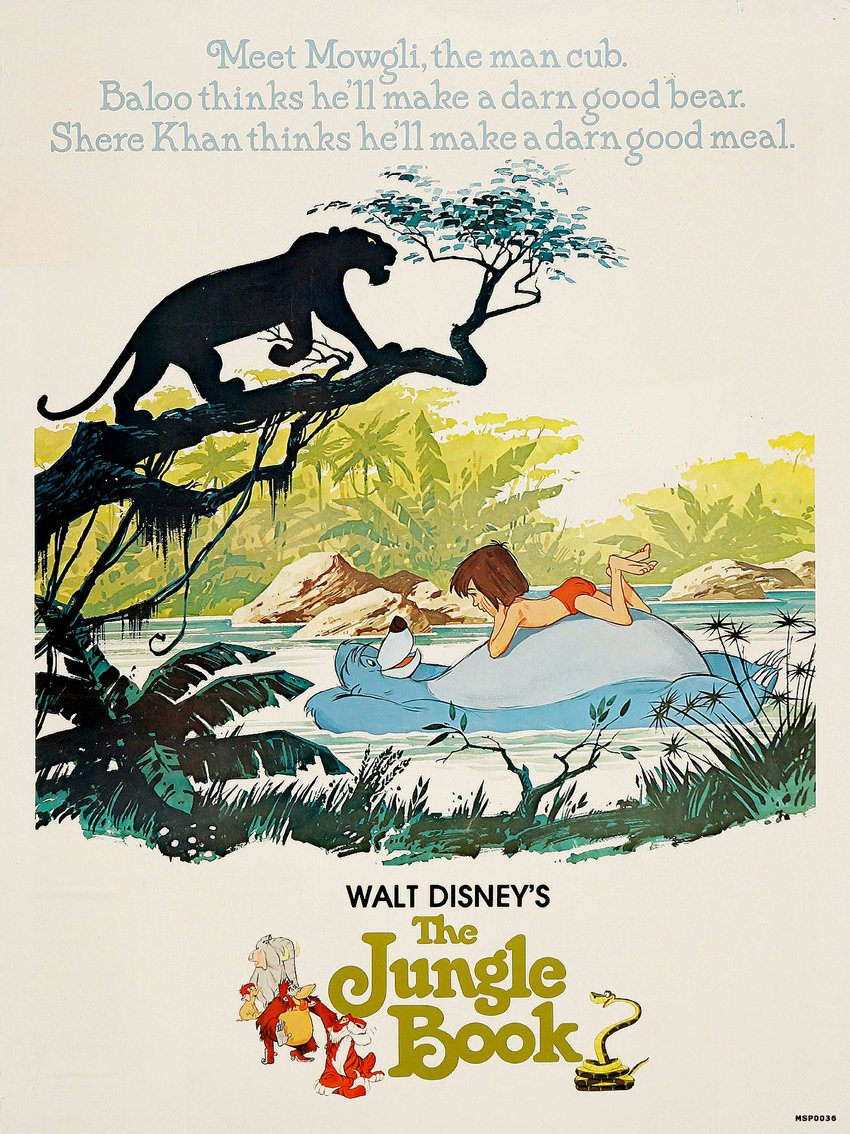 Jungle Book Retro Vintage 30x40cm Art Print Poster