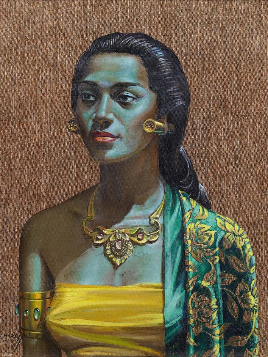 Vladimir Tretchikoff Balinese Girl 30x40cm Art Poster Print