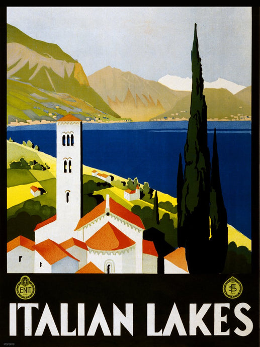 Italian Lakes 30x40cm Art Poster Print