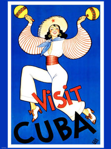 Visit Cuba 30x40cm Art Poster Print