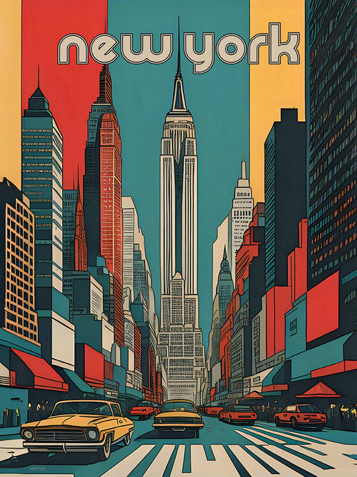 New York Pop art Poster Print 