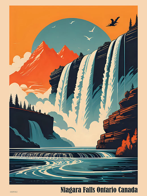 Niagara Falls Canada Travel Pop art Poster Print 