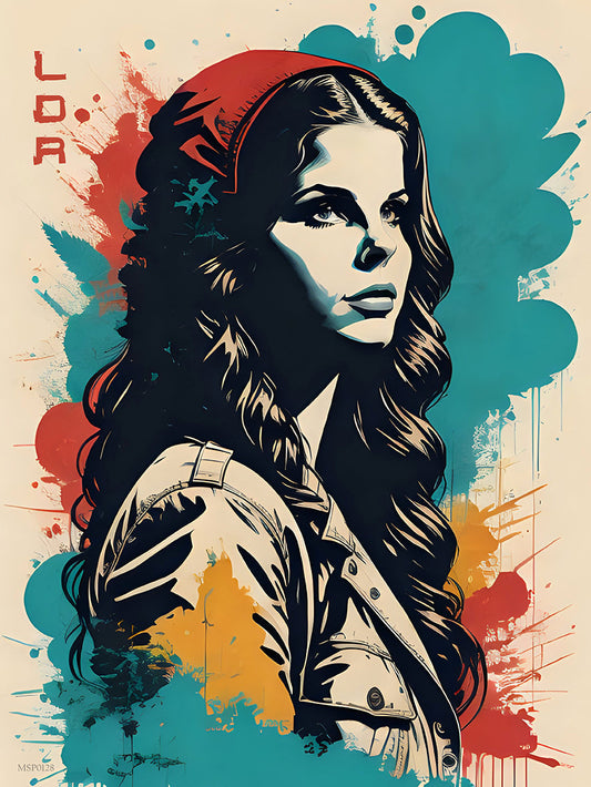 Lana Del Rey Inspired by Andre Ibanez 50x70cm Art Print Poster 