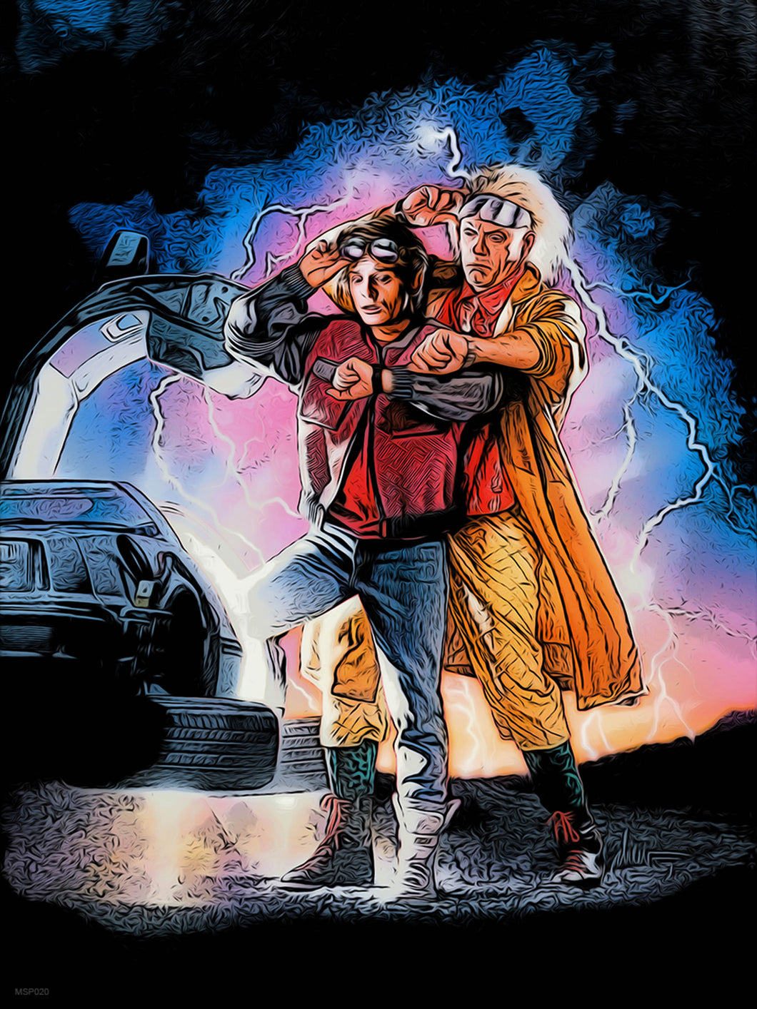 Back to the Future Movie Poster Art Print 40x30cm