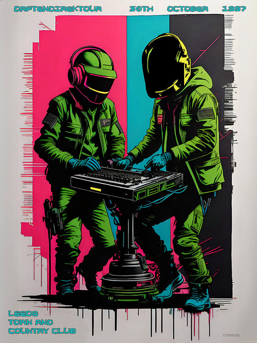 Daft Punk Daftendirektour 30x40cm Art print Poster by Andre Ibanez 