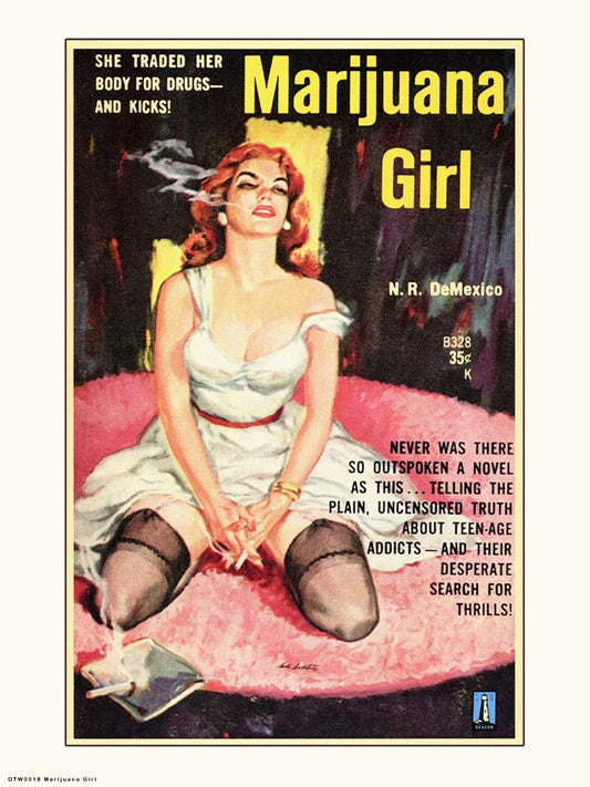 Marijuana Girl Art Print 40x30cm