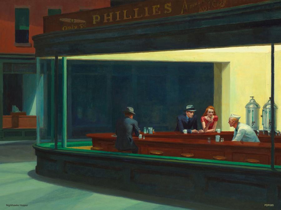 Edward Hopper Nighthawks Art Print Poster 30x40cm