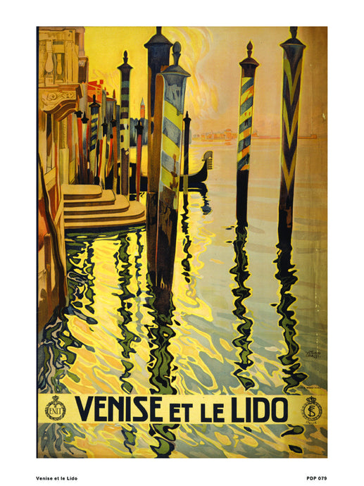 Venise et le Lido Tourism 30x40cm Art Poster Print