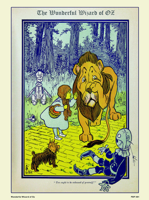Wonderful Wizard of Oz book cover 30x40cm Art Poster Print