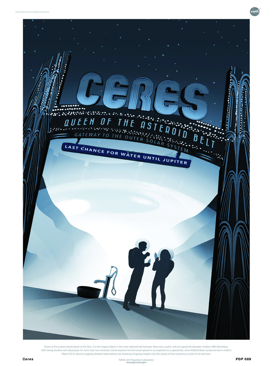 Ceres Nasa Space exploration 30x40cm Art Poster Print