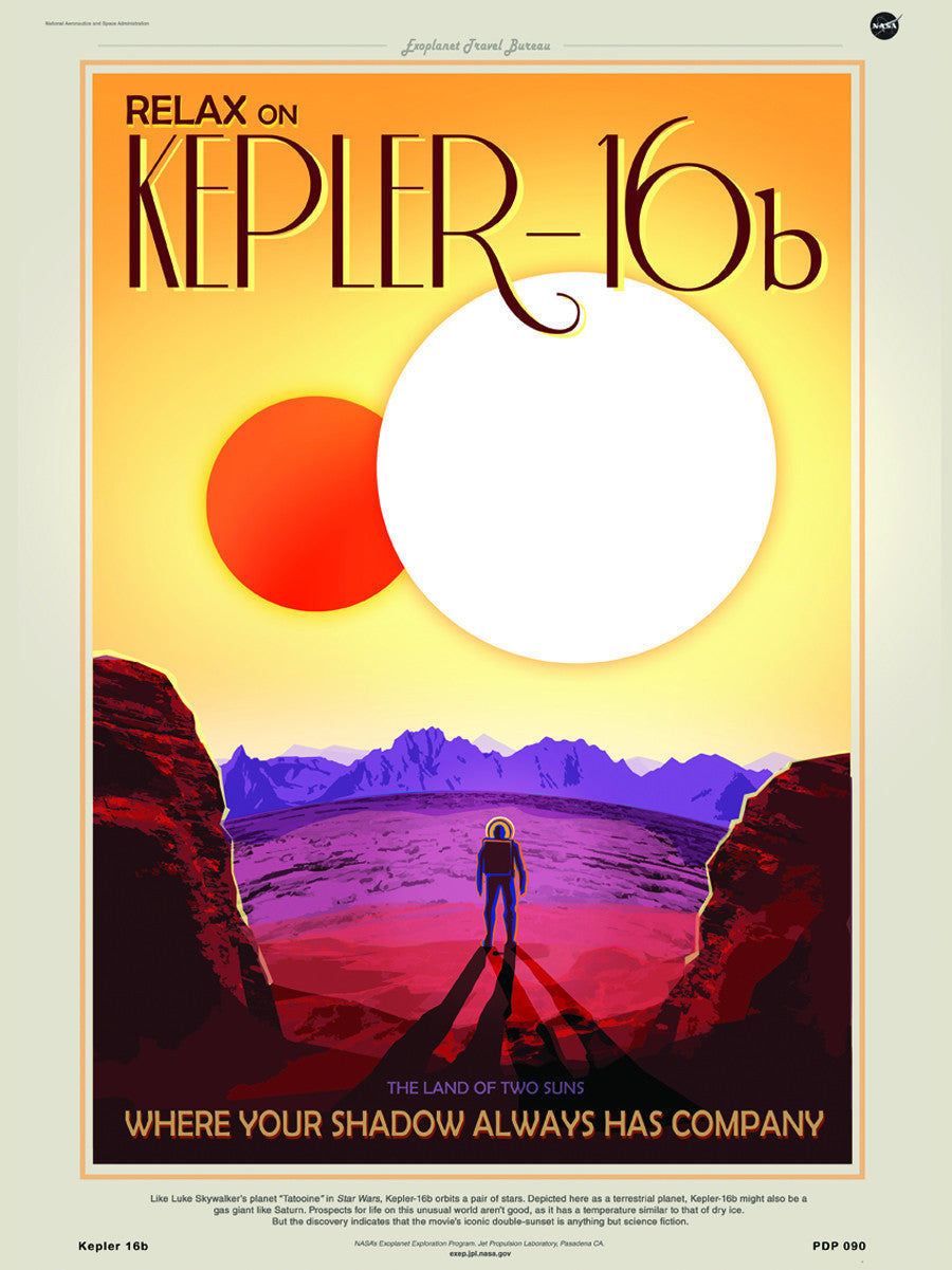 Kepler 16b Nasa Space exploration 30x40cm Art Poster Print