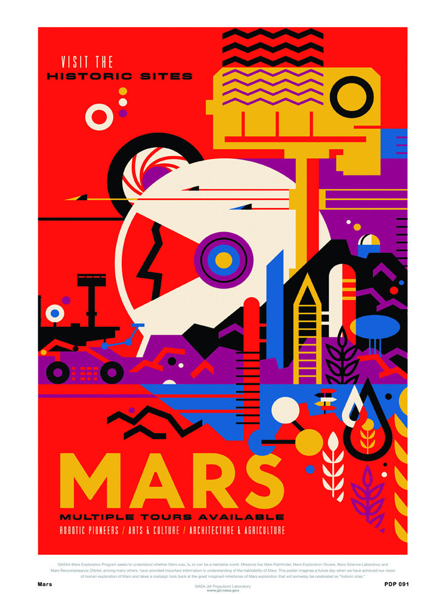 Mars Nasa Space exploration 30x40cm Art Poster Print
