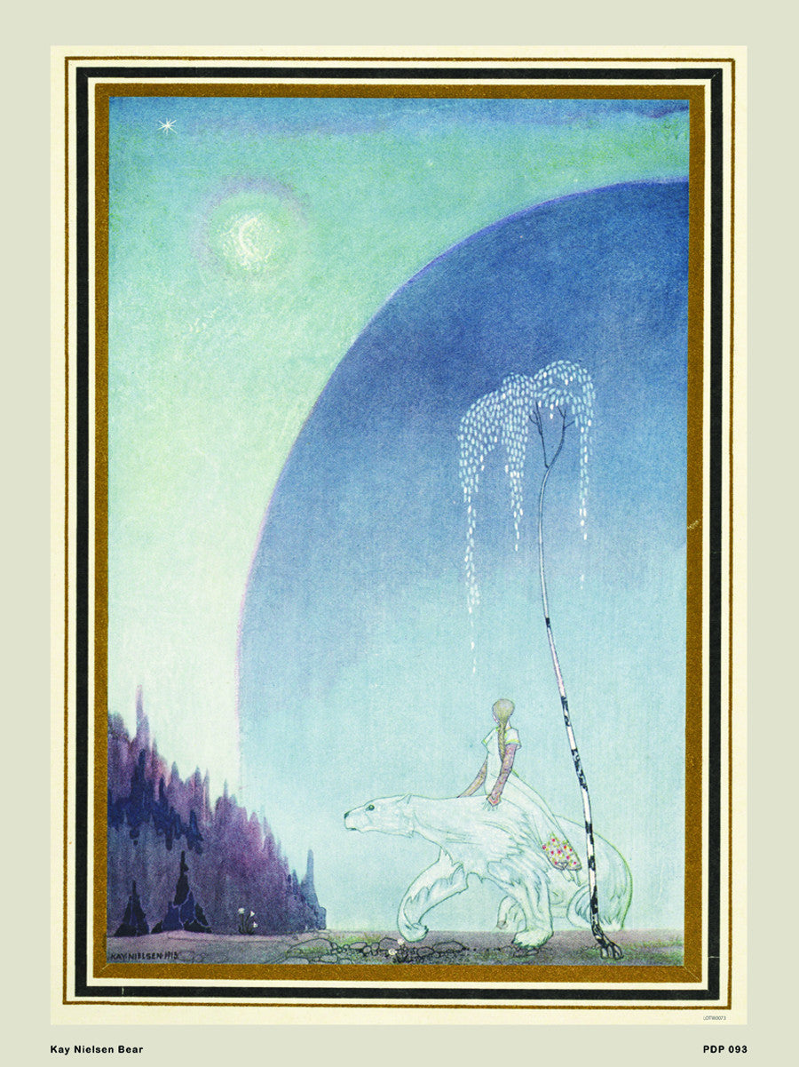 Kay Nielsen East of the Sun West of the moon Fairytale Bear  30x40cm Art Poster Print