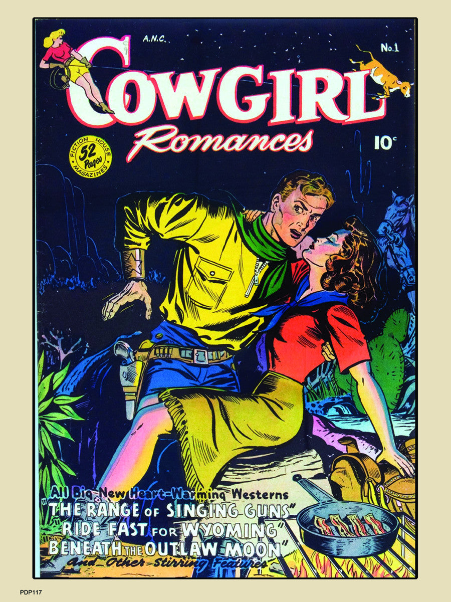 Cowgirl Romances No1 Comic Poster Art Print 30x40cm