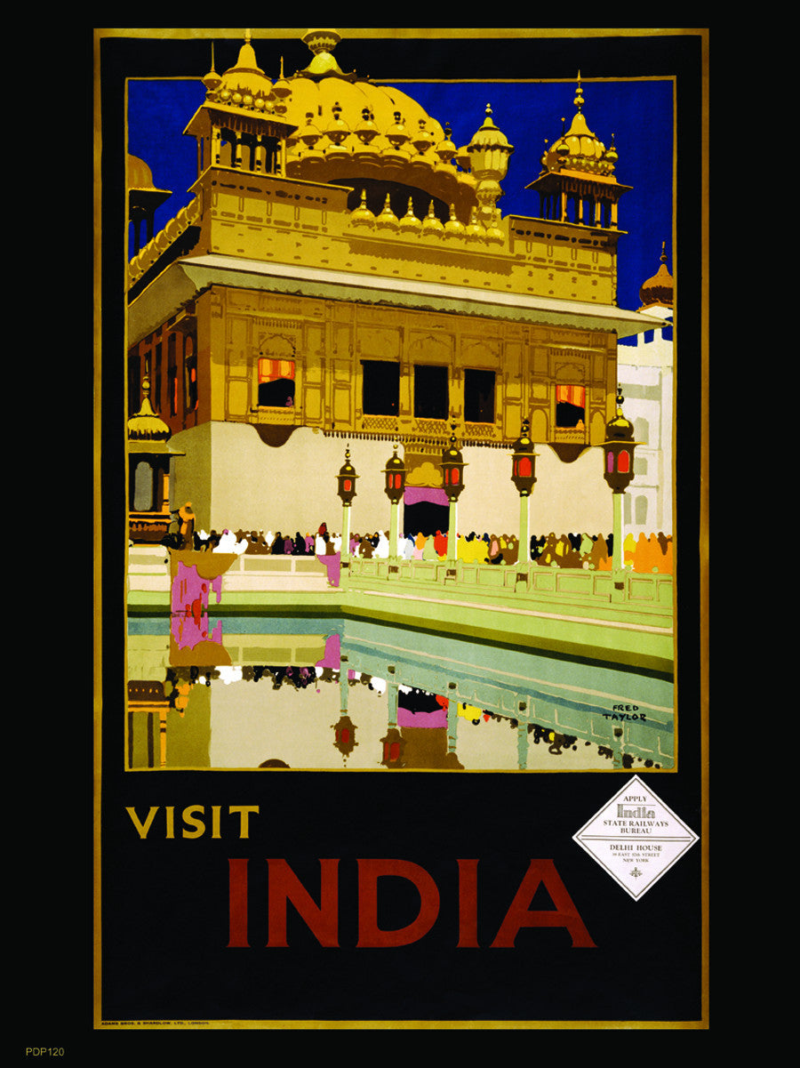 Visit India Tourisum 30x40cm Art Poster Print
