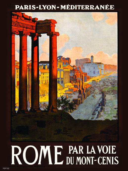Visit Rome Tourisum 30x40cm Art Poster Print