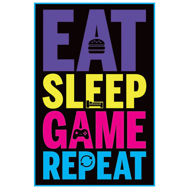 Eat, Sleep, Game, Repeat (Gaming) Poster 61x91.5cm