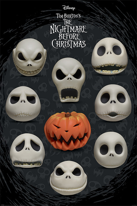 NIGHTMARE BEFORE CHRISTMAS (MANY FACES OF JACK) MAXI POSTER 61x91.cm