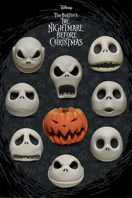 NIGHTMARE BEFORE CHRISTMAS (MANY FACES OF JACK) MAXI POSTER 61x91.cm