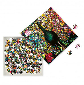 Louis Comfort Tiffany: Displaying Peacock 1000 Piece Jigsaw