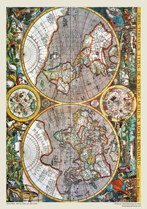 World Map 1607 by Pieter van der Keere 1000 Piece Jigsaw