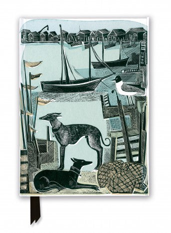Angela Harding: Harbour Whippets Foiled Lined A5 Notepad 