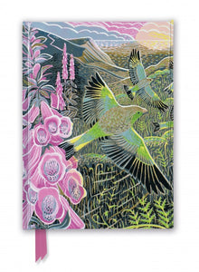 Annie Soudain: Foxgloves and Finches Foiled Lined A5 Notepad 