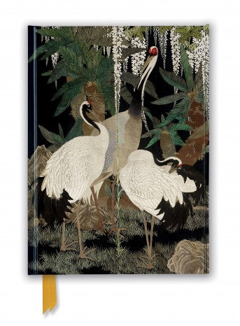 Ashmolean: Cranes, Cycads and Wisteria Foiled Lined A5 Notepad 