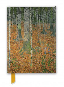 Gustav Klimt: The Birch Wood Foiled Lined A5 Notepad 