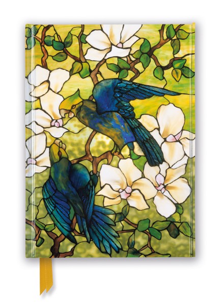 Louis Comfort Tiffany: Hibiscus and Parrots, c. 1910–20 Foiled Lined A5 Notepad