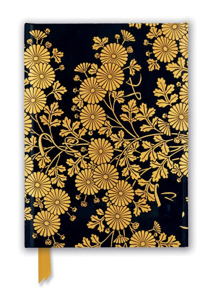 Uematsu Hobi: Box Decorated with Chrysanthemums Foiled Lined A5 Notepad 